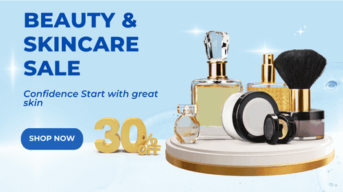 30 precent off on beauty and skincare products