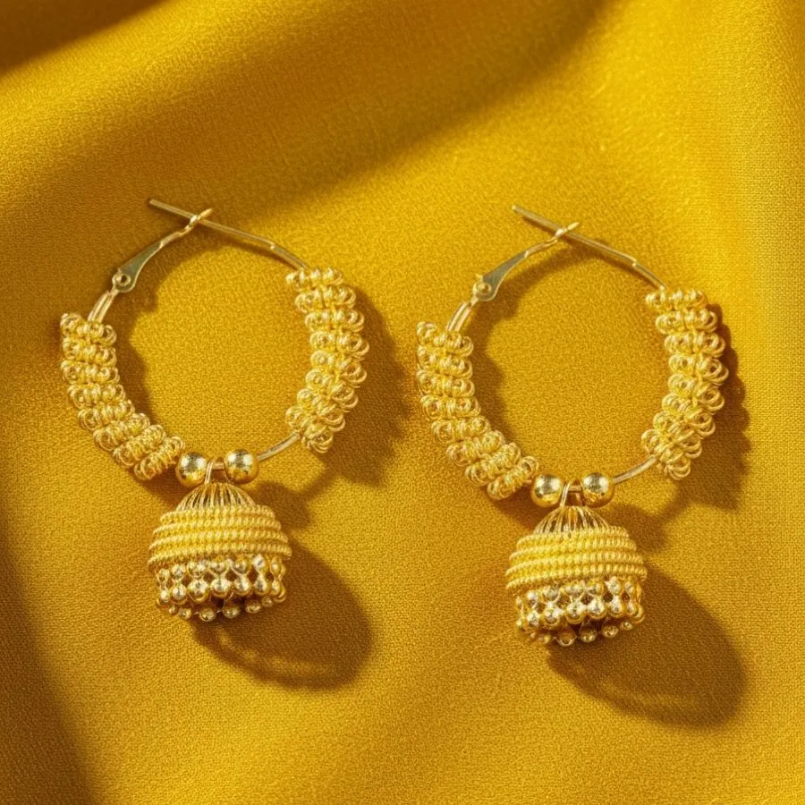 TraditionalGoldenJhumkas